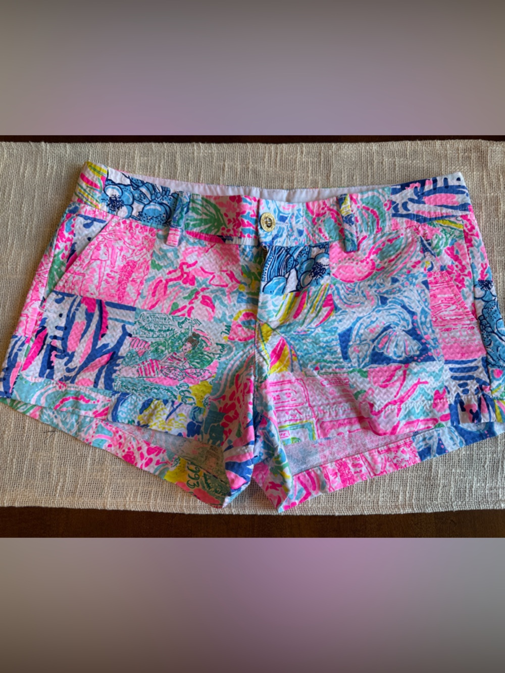 Lilly Pulitzer Women’s Shorts - Pink Tropical Patchwork